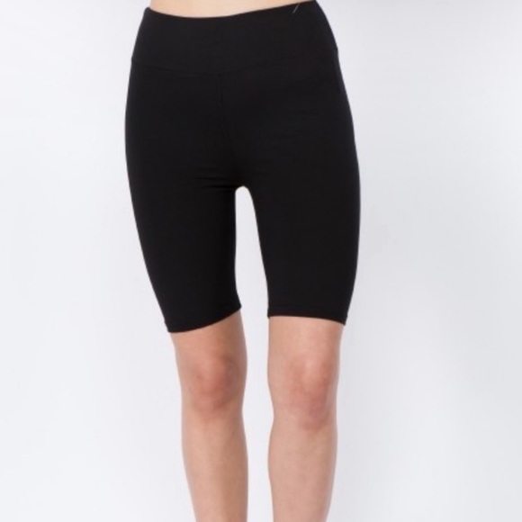 NWT NEW MIX Yoga Biker Seamless Shorts BLACK lightweight butter soft OSFM - Picture 4 of 8